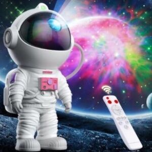 White Astronaut Toy with Remote star projector